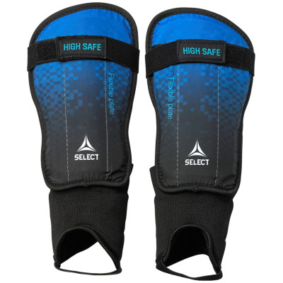 Щитки футбольні Select SHIN GUARD HIGH SAFE v23 синій, чорний Уні S (рост 134-152 см)