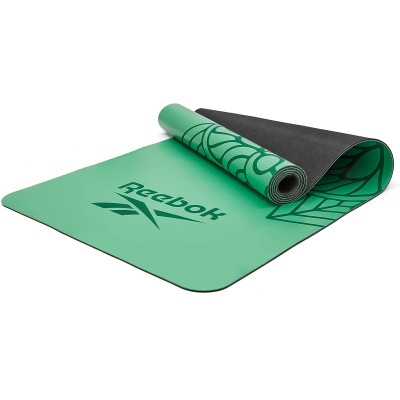 Килимок для йоги Reebok Natural Rubber Yoga Mat зелений, мандала Уні 176 х 61 х 0,4 см