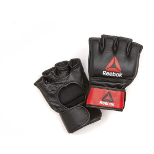 Рукавички для тренінгу Reebok MMA Gloves Leather чорний, червоний XL (RSCB-10340RDBK)