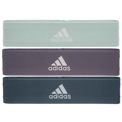 Набір еспандерів Adidas Resistance Band Set (L, M, H) зелений, фіолетовий, темно-синій Уні 70х7,6х0,