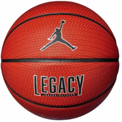 М'яч баскетбольний NIKE JORDAN LEGACY 2.0 8P DEFLATED AMBER/BLACK/METALLIC SILVER/BLACK size 7