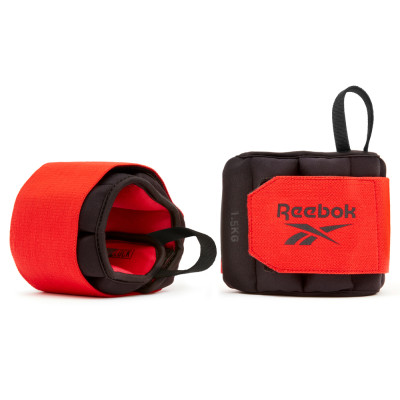 Обважнювачі зап'ястя Reebok Flexlock Wrist Weights чорний, червоний 1.5 кг (RAWT-11262)