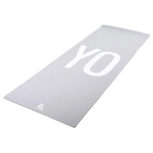 Двосторонній килимок для йоги Reebok Double Sided 4mm Yoga Mat сірий Уні 173 х 61 х 0,4 см