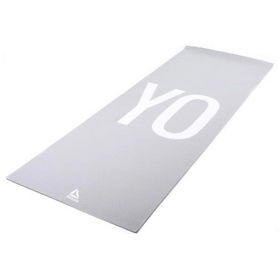Двосторонній килимок для йоги Reebok Double Sided 4mm Yoga Mat сірий Уні 173 х 61 х 0,4 см