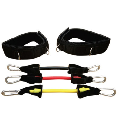 Еспандер латеральний універсальний Meta Stepper Ankle Resistance tube чорний, жовтий, червоний Уні O