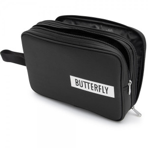 Подвійний чохол на ракетку для настільного тенісу Butterfly Logo 2019, black