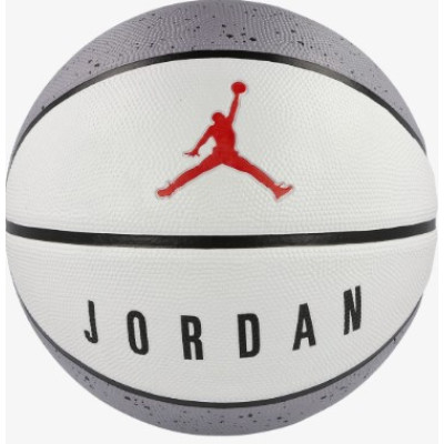 М'яч баскетбольний Nike JORDAN PLAYGROUND 2.0 8P DEFLATED CEMENT GREY/WHITE/BLACK/FIRE RED size 7