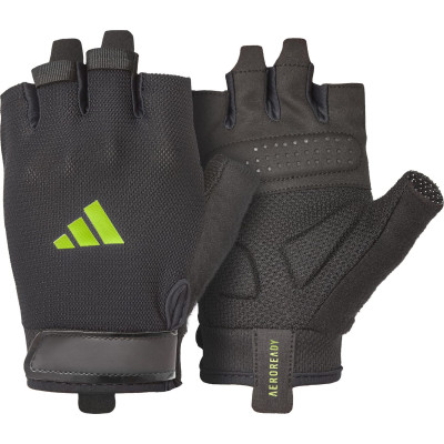 Рукавички для тренінгу Adidas Essential Training Gloves чорний, зелений XL (ADGB-15004GN)