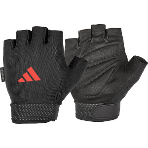 Рукавички для тренінгу Adidas Essential Adjustable Gloves чорний, червоний L (ADGB-12415-NL)