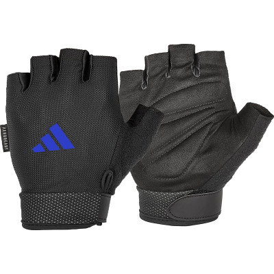 Рукавички для тренінгу Adidas Essential Adjustable Gloves чорний, синій M (ADGB-12434-NL)