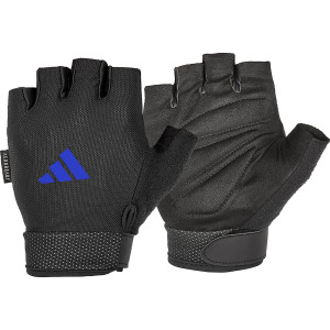 Рукавички для тренінгу Adidas Essential Adjustable Gloves чорний, синій L (ADGB-12435-NL)