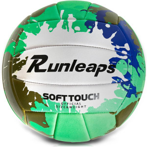 М'яч волейбольний Runleaps Green Blue size 5