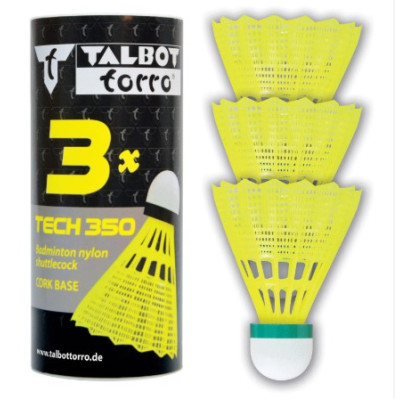 Волани Talbot Tech 350 Shuttle yellow, SLOW 3шт. (479115)