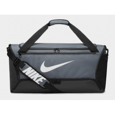 Сумка Nike NK BRSLA M DUFF - 9.5 60L сірий, чорний Уні 63,5х30,5х30,5 см