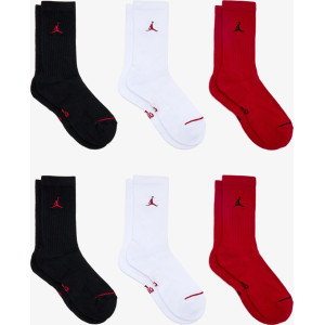 Шкарпетки Nike U J ED CUSH PLY CREW 6PR - 144 чорний, білий, червоний 46-50 (HV6228-900)