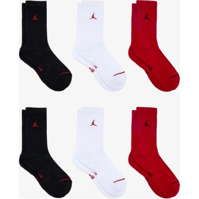 Шкарпетки Nike U J ED CUSH PLY CREW 6PR - 144 чорний, білий, червоний 46-50 (HV6228-900)