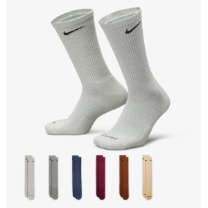 Шкарпетки Nike U NK ED PLS CSH CRW 6PR - 132 білий, сірий, синій, червоний, рожевий Чол 34-38