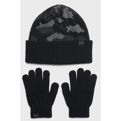 Набір шапка і рукавички Under Armour B Beanie/Glove Combo чорний, сірий Діт OFSM