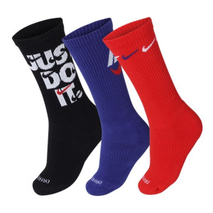 Шкарпетки Nike U NK EVERYDAY PLUS CUSH CREW чорний, синій, червоний Уні 38-42