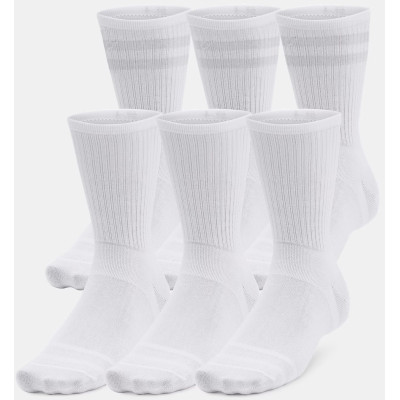 Шкарпетки Under Armour Essential 6pk Crew білий LG (1387058-100)