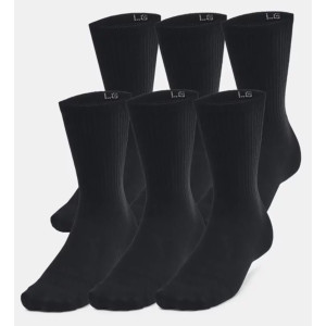 Шкарпетки Under Armour Essential 6pk Crew чорний Уні LG