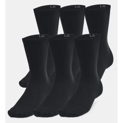 Шкарпетки Under Armour Essential 6pk Crew чорний Уні LG