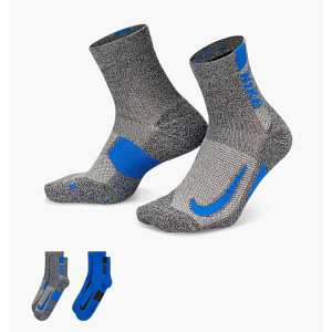Шкарпетки Nike U NK MLTPLIER ANKLE 2PR - 144 сірий, синій Уні 38-42