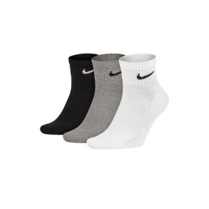 Шкарпетки Nike U NK EVERYDAY CUSH ANKLE 3PR чорний, білий, сірий Уні 34-38
