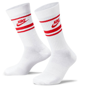 Шкарпетки Nike U NK NSW EVERYDAY ESSENTIAL CR 3PR білий, червоний Уні 42-46