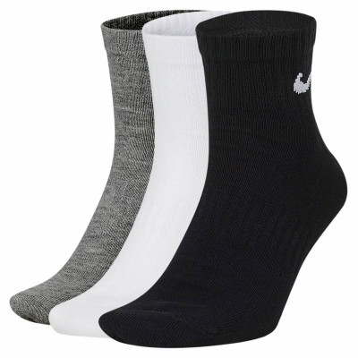 Шкарпетки Nike U NK EVERYDAY LTWT ANKLE 3PR чорний, білий, сірий Уні 46-50 (SX7677-964)