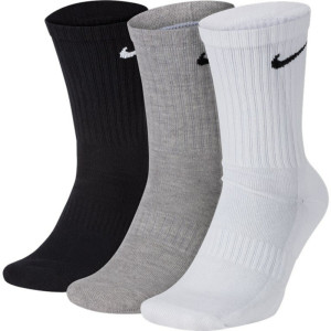 Шкарпетки Nike U NK EVERYDAY CUSH CREW 3PR чорний, білий, сірий Уні 38-42