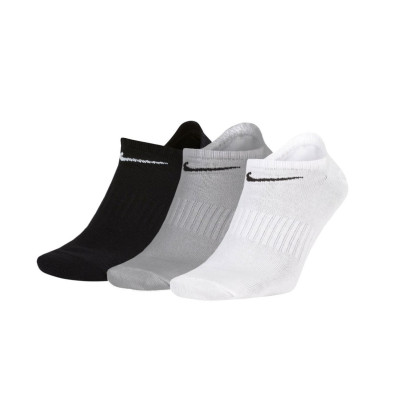 Шкарпетки Nike U NK EVERYDAY LTWT NS 3PR чорний, білий, сірий Уні 34-38