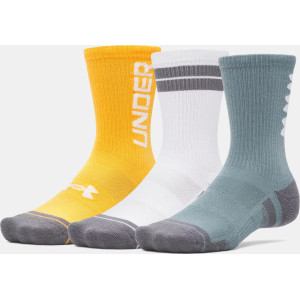 Шкарпетки Under Armour Perf Tech Nov 3pk Crew бірюзовий, білий, помаранчевий MD (1379515-587)