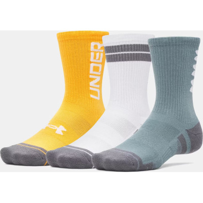 Шкарпетки Under Armour Perf Tech Nov 3pk Crew бірюзовий, білий, помаранчевий MD (1379515-587)