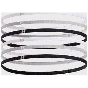 Пов'язка на голову UA W MINI ELASTIC 6PK білий, сірий, чорний Жін One Size