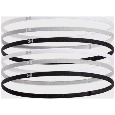 Пов'язка на голову UA W MINI ELASTIC 6PK білий, сірий, чорний Жін One Size