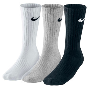 Шкарпетки Nike U NK V CUSH CREW - 3PR VALUE чорний, сірий, білий Уні 34-38