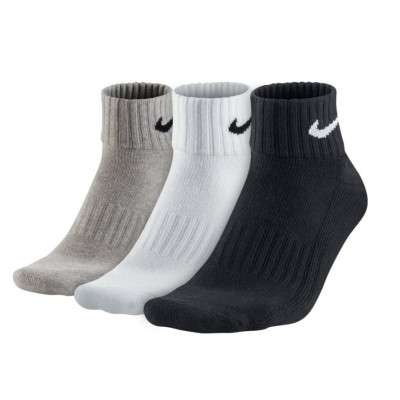 Шкарпетки Nike U NK V CUSH ANKLE- 3P VALUE чорний, білий, сірий Уні 34-38