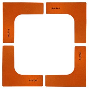 Набір плоских кутових фішок-маркерів Meta Flat Corner Marker Set of 4 помаранчевий Уні 25х25 см