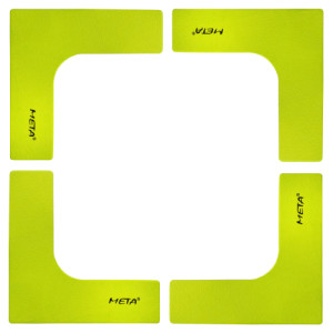Набір плоских кутових фішок-маркерів Meta Flat Corner Marker Set of 4 лимон Уні 25х25 см