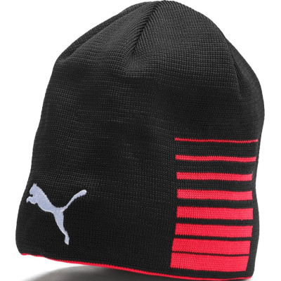 Шапка Puma LIGA Reversible Beanie чорний, червоний One Size (022357-01)
