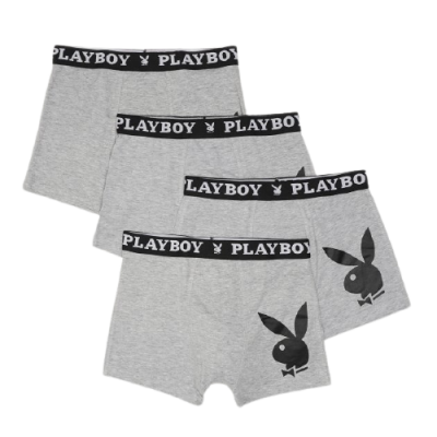 Набір з 4 труси-боксери Playboy ANNYA PLAYBOY BOXERSHORT сірий Чол S