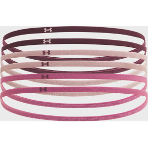 Пов'язка на голову UA W MINI ELASTIC 6PK рожевий, пудровий, бордовий жіночий One Size (1389932-602)