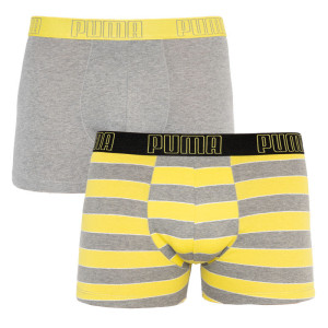 Труси-боксери Puma YD BOLD STRIPE BOXER 2P сірий, жовтий Чол XL
