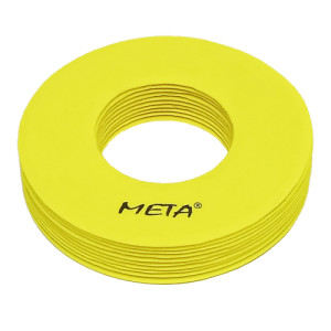 Набір плоских фішок з отворами Meta Flat Marker with hole Set Of 10 жовтий Уні 19 см