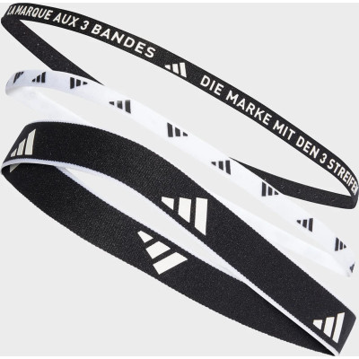 Пов'язки на голову Adidas HEADBAN NEW 3PK чорний, білий One Size