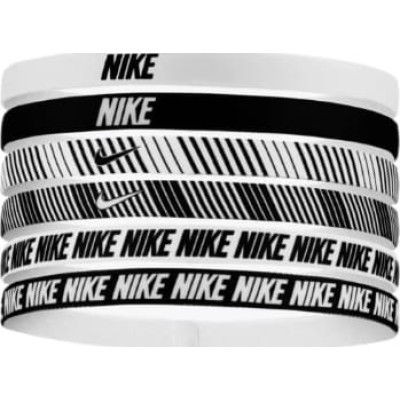 Пов'язка на голову Nike FLEX CLASSIC HEADBANDS 6PK чорний, білий One Size