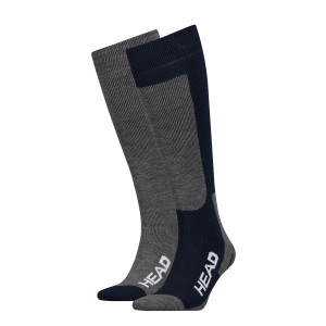 Шкарпетки гірськолижні Head UNISEX SKI KNEEHIGH 2PPK синій, сірий Уні 35-38
