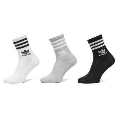 Шкарпетки Adidas CREW SOCK 3STR білий сірий, чорний Уні XL (46-48)