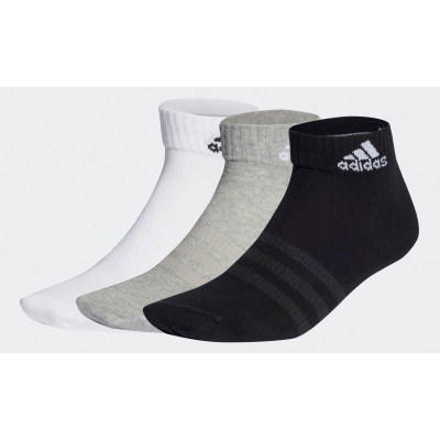Шкарпетки Adidas T SPW ANK 3P сірий, білий, чорний 43-45 (IC1283)